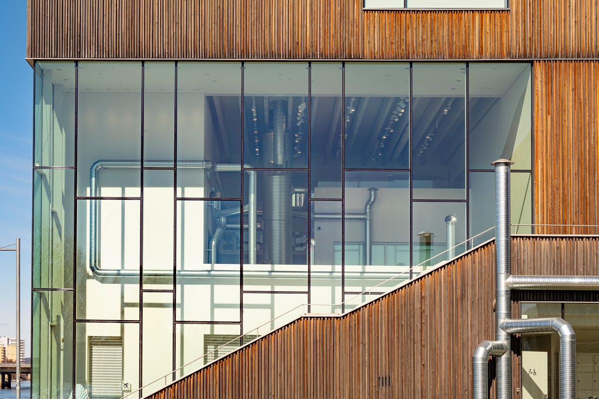 Nancy Holt's Ventilation System inside and outside the museum Bildmuseet