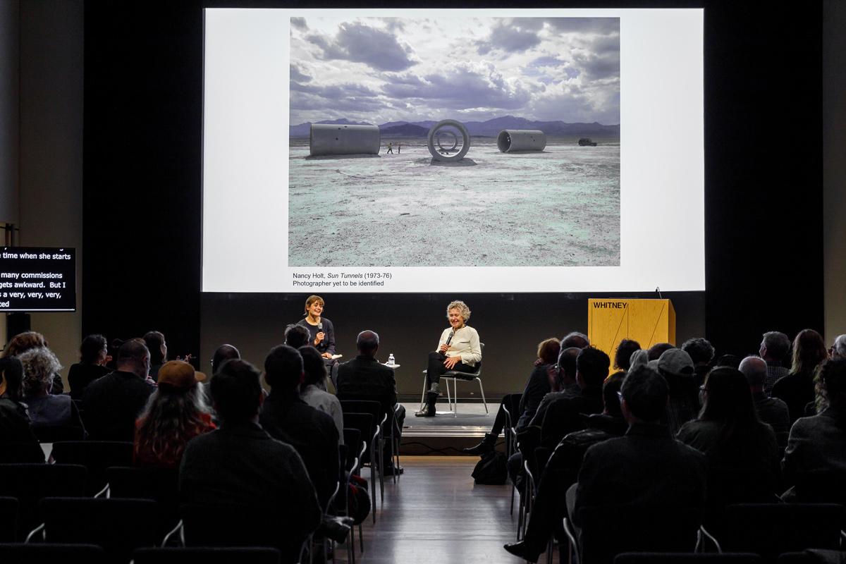 a crowd at the annual lecture at the Whitney