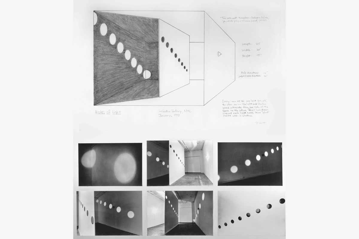 Nancy Holt's Holes of Light drawing