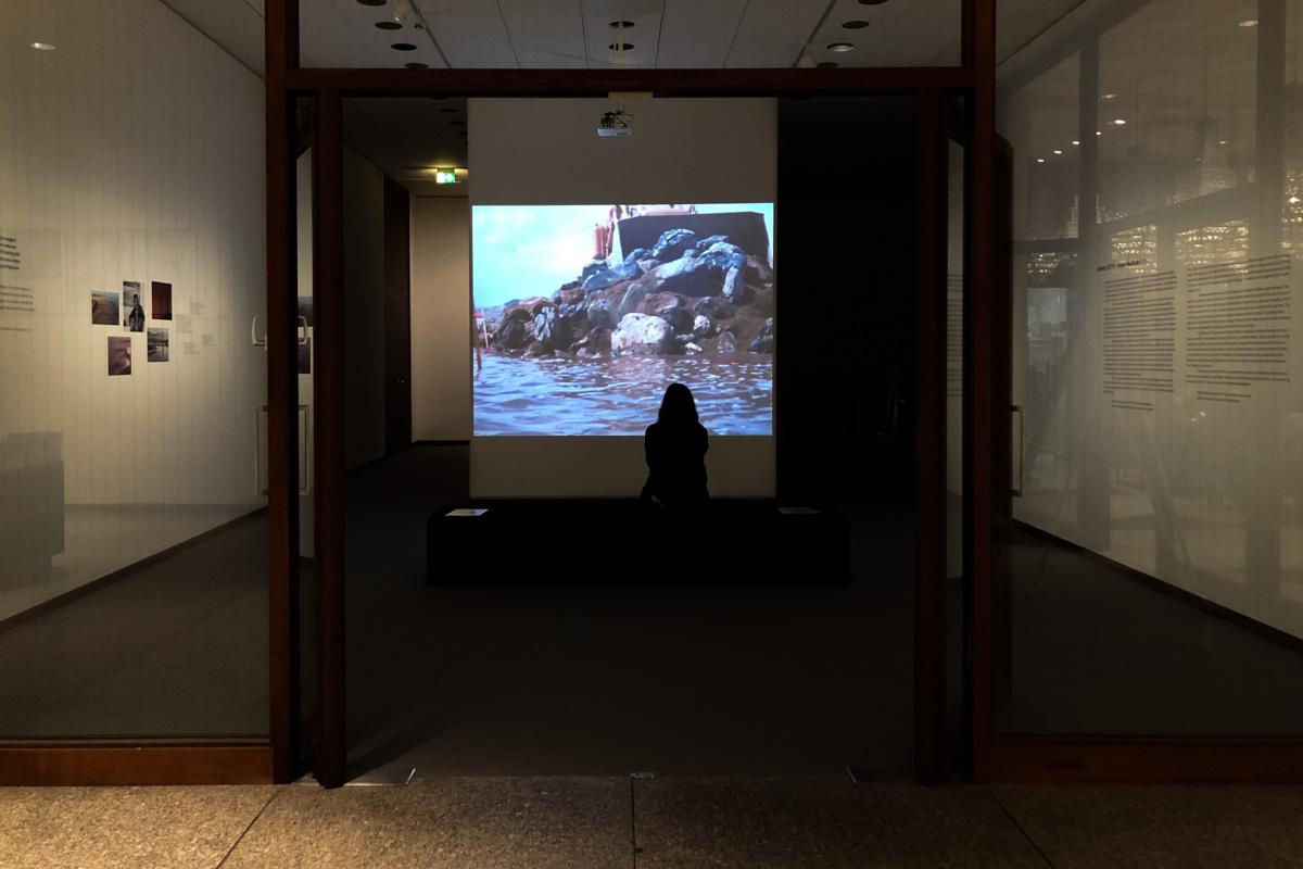 Robert Smithson's film Spiral Jetty on view at Neue Nationalgalerie