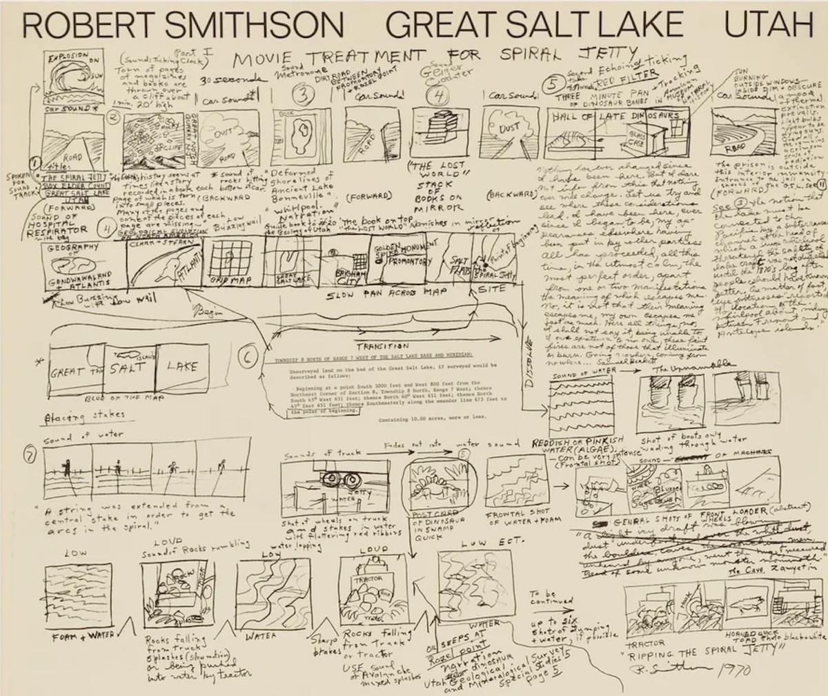 poster for Smithson's film Spiral Jetty 1970 cropped