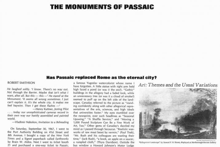 Magazine layout with title on top, text on left, and image on right. All black and white.