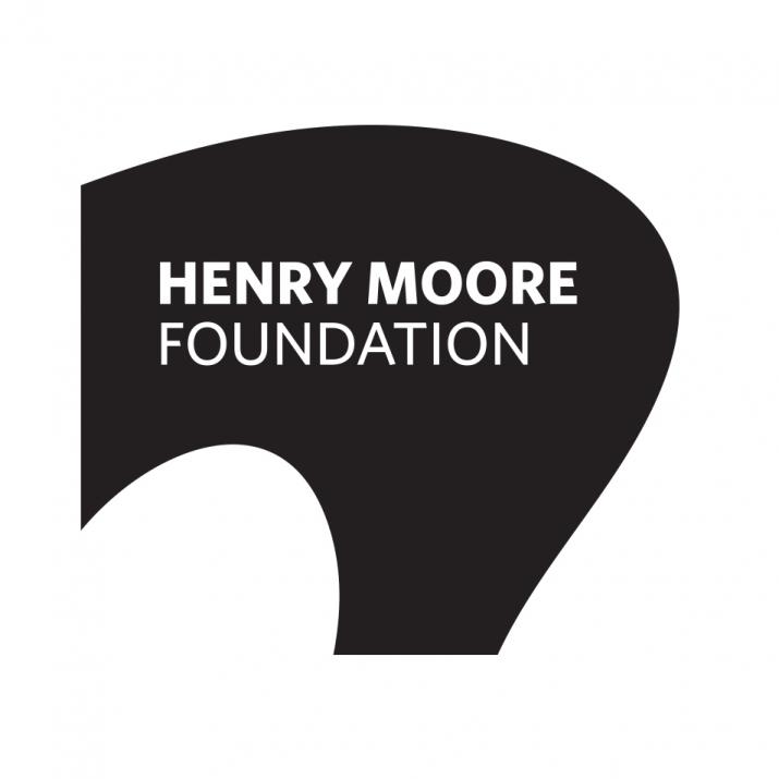 a black and white logo of a round shape for the Henry Moore Foundation