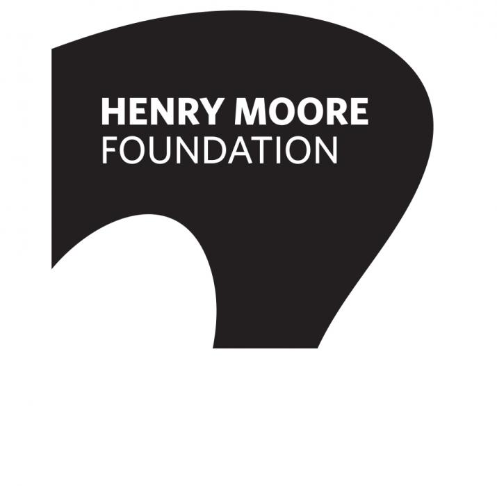 a black and white logo of a round shape for the Henry Moore Foundation