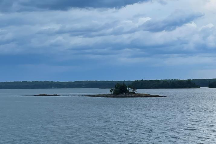 a small rocky island 