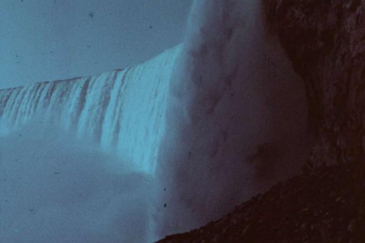 a massive waterfall cascading down