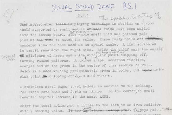 a typewritten page with annotations