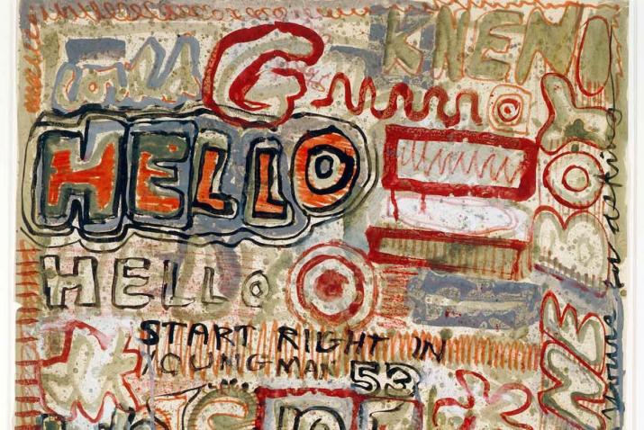 section of an artwork with text