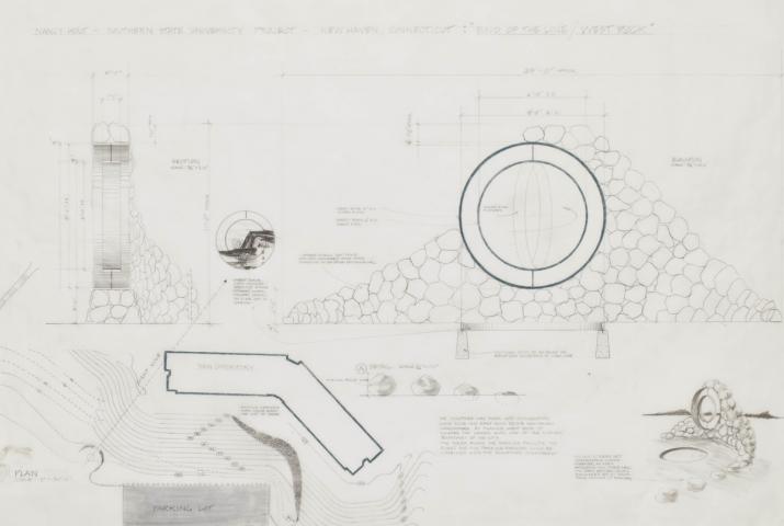 drawing of an outdoor sculpture
