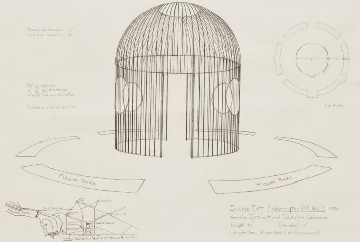 pencil drawing for an outdoor sculpture