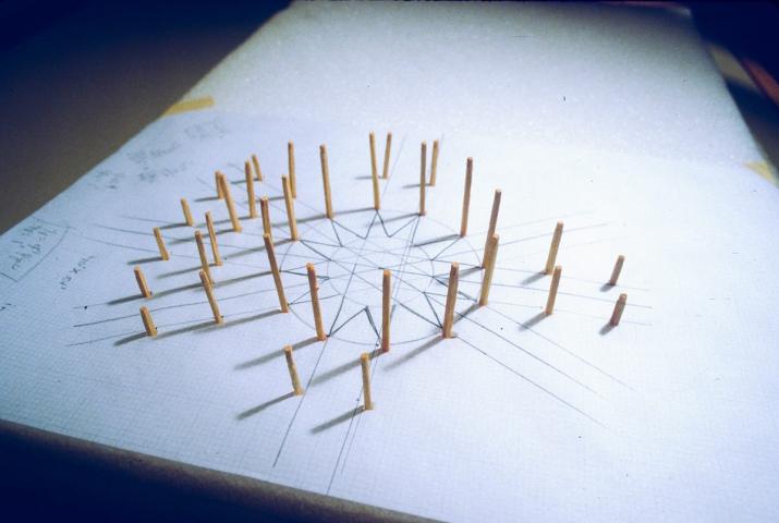 model and drawing of a public sculpture