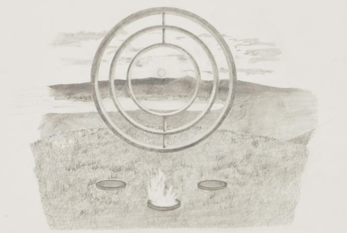 drawing for an outdoor sculpture