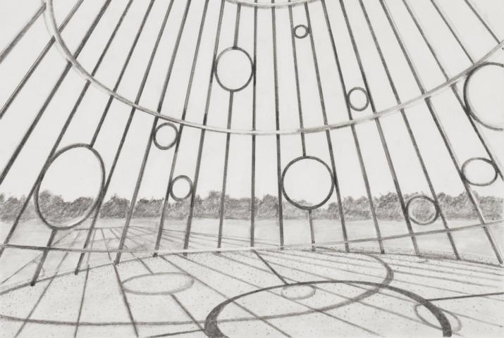 pencil drawing for an outdoor sculpture