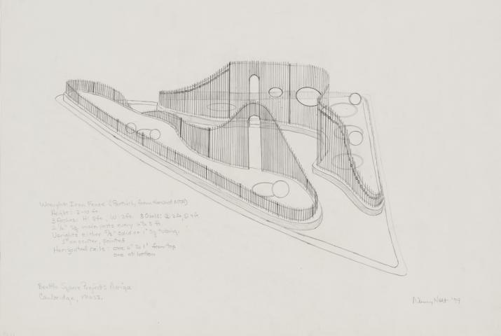 pencil drawing of a public art project