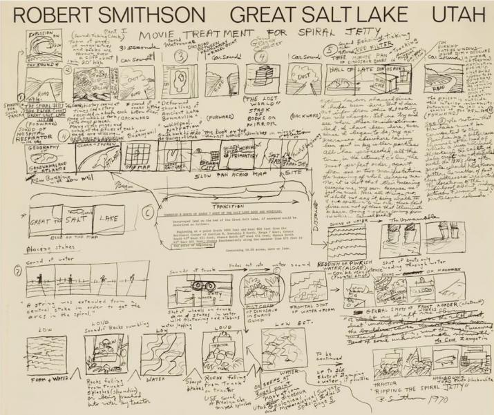 poster for Smithson's film Spiral Jetty 1970 cropped