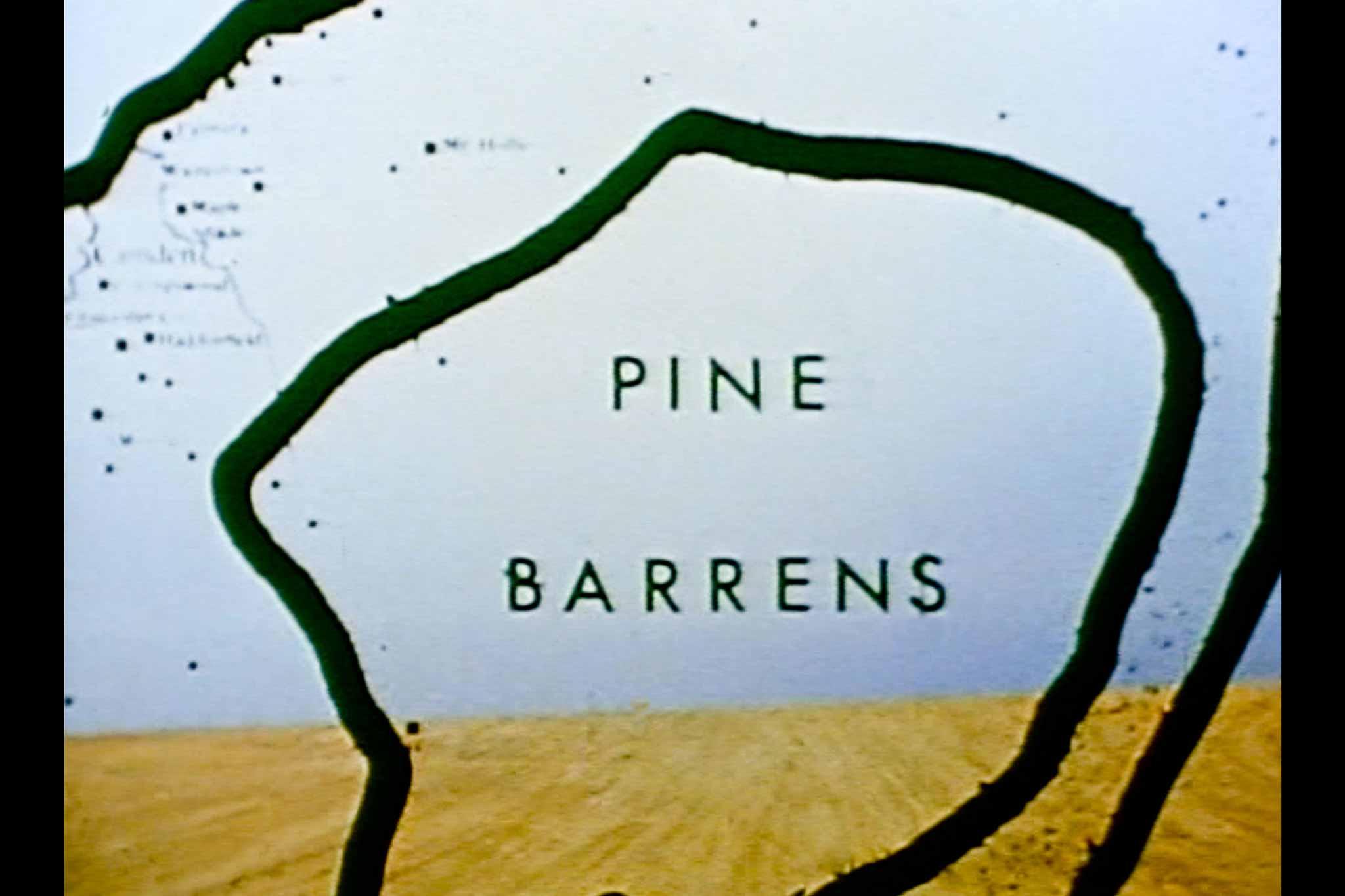 A still image from the film Pine Barrens