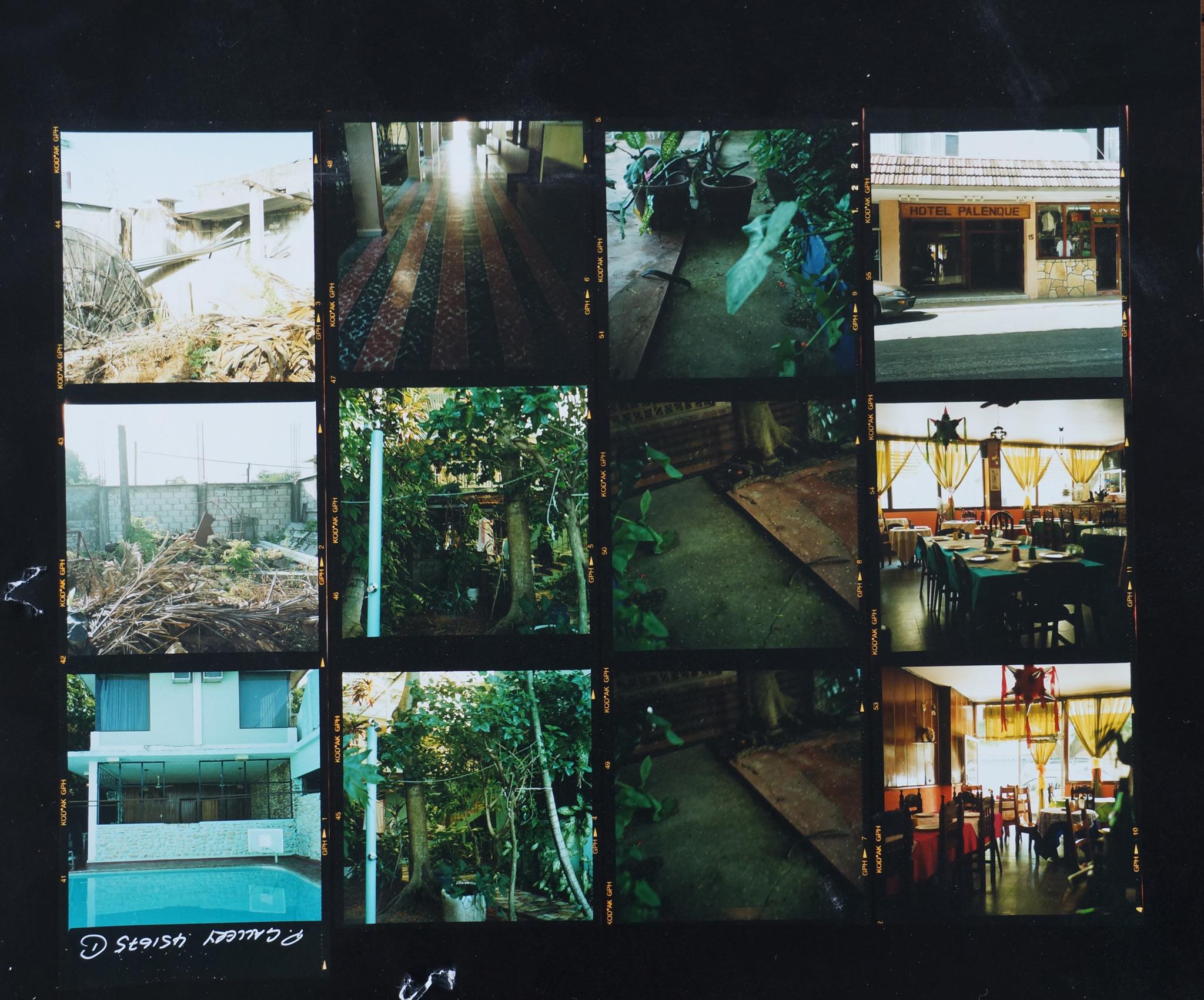 contact sheet of color images taken in mexico