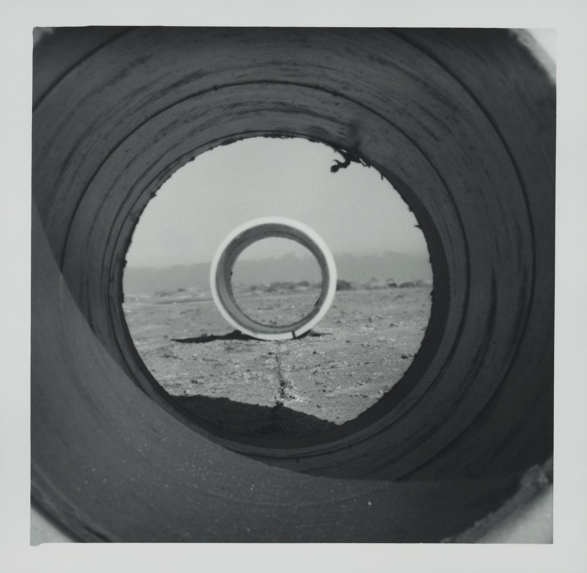 Nancy Holt's Sun Tunnels Photo Studies black and white