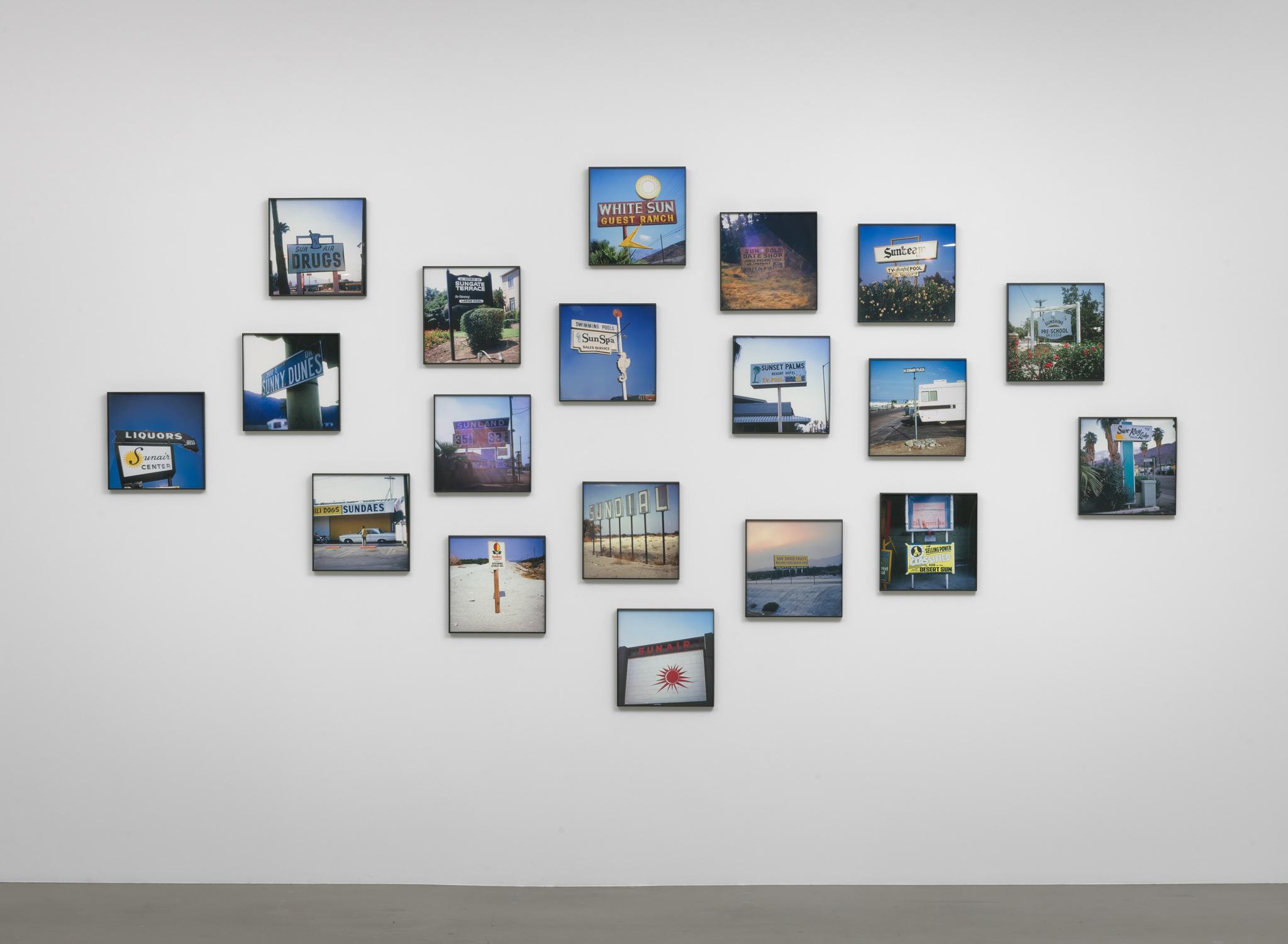 Nancy Holt's California Sun Signs displayed on a gallery wall