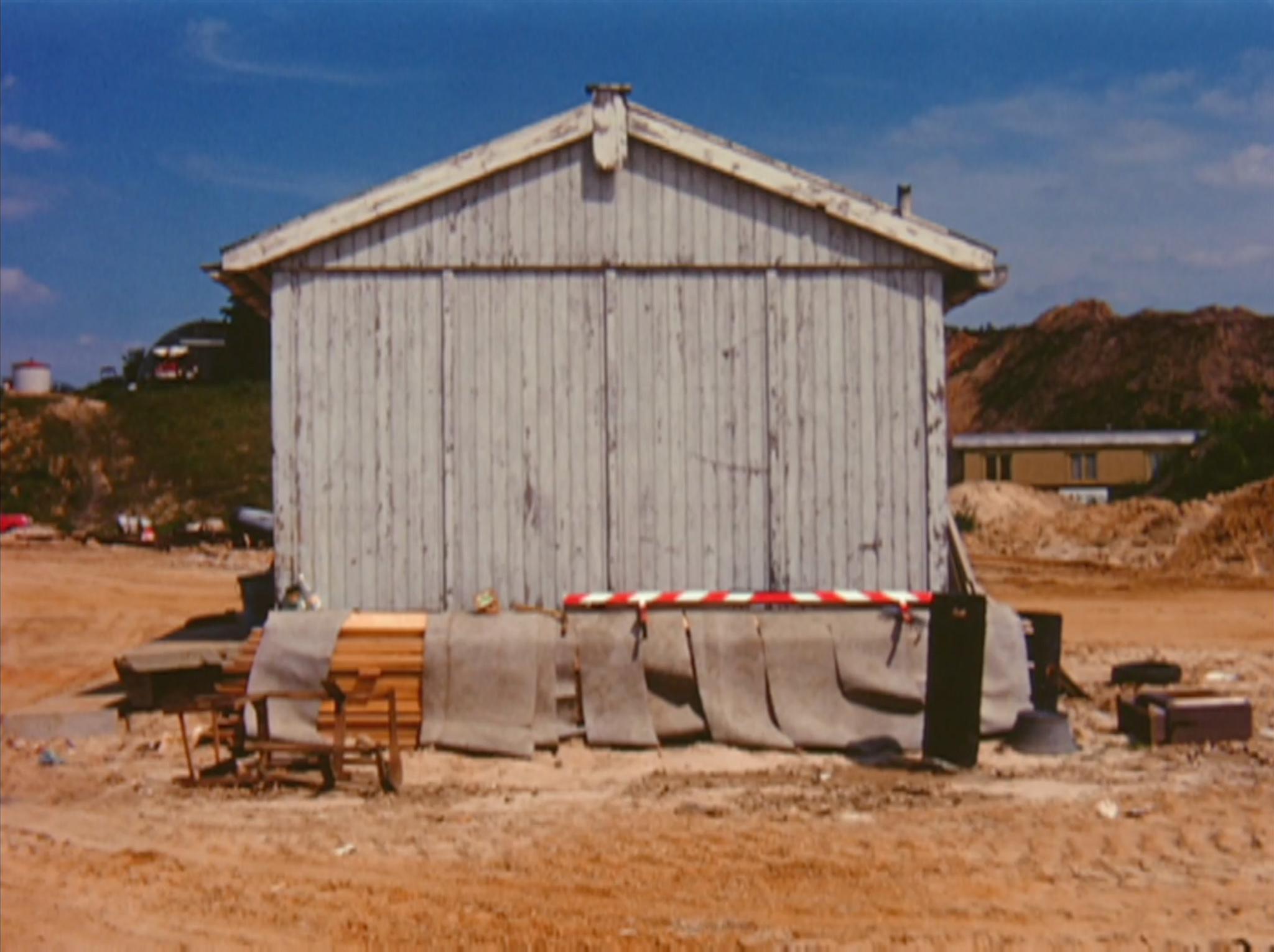 a building in a sand quarry