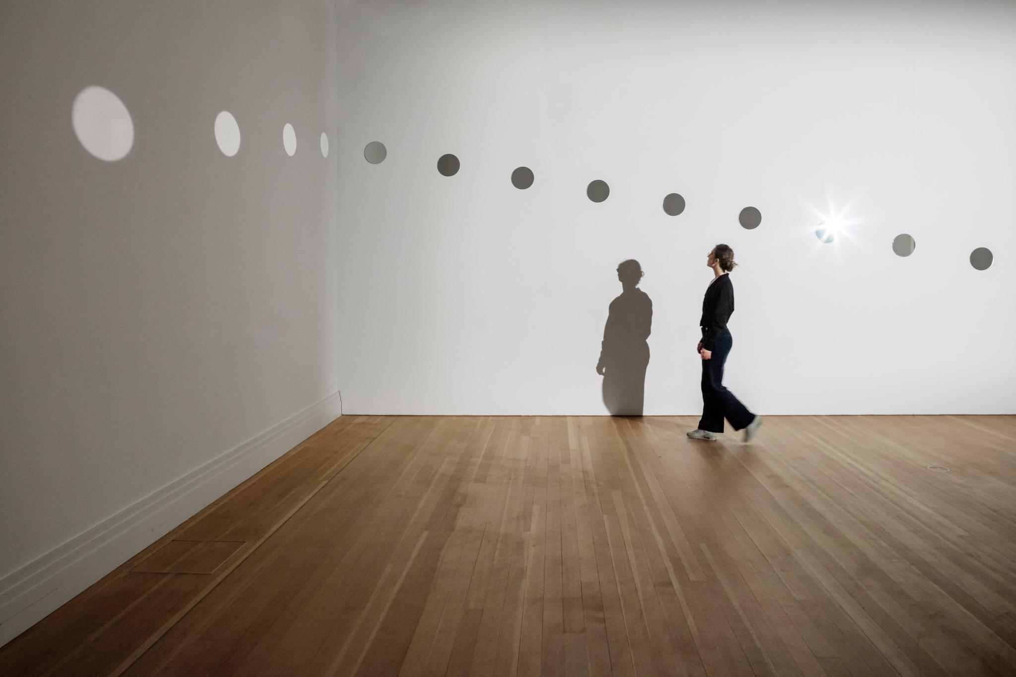 Installation view of Nancy Holt: Circles of Light, Gropius Bau, Berlin, Germany, 2024