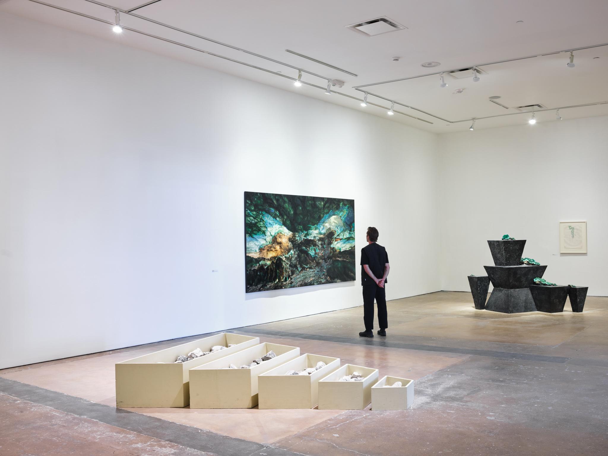 Installation view of "Teresita Fernández / Robert Smithson" at SITE SANTA FE
