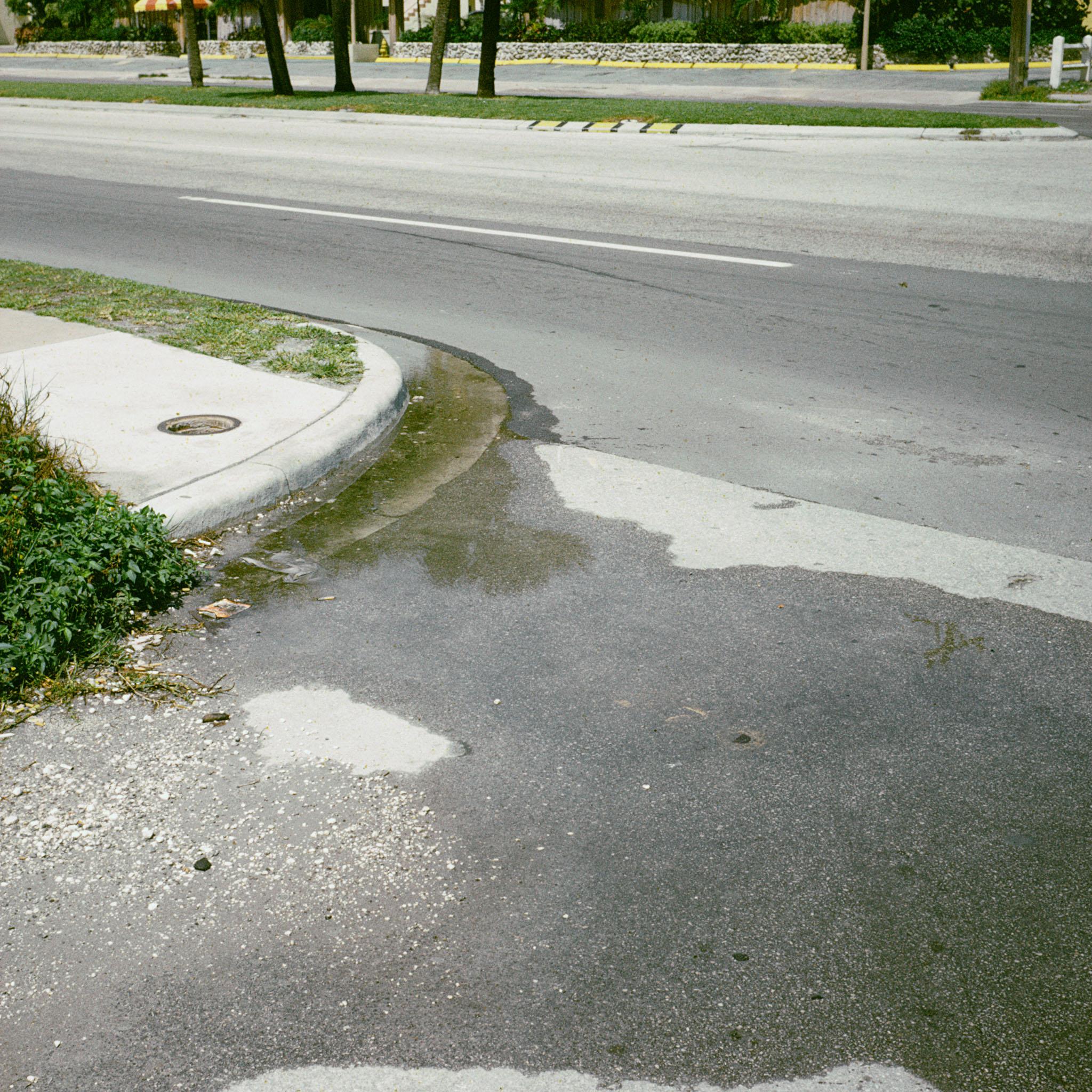 a puddle in the city of Miami 