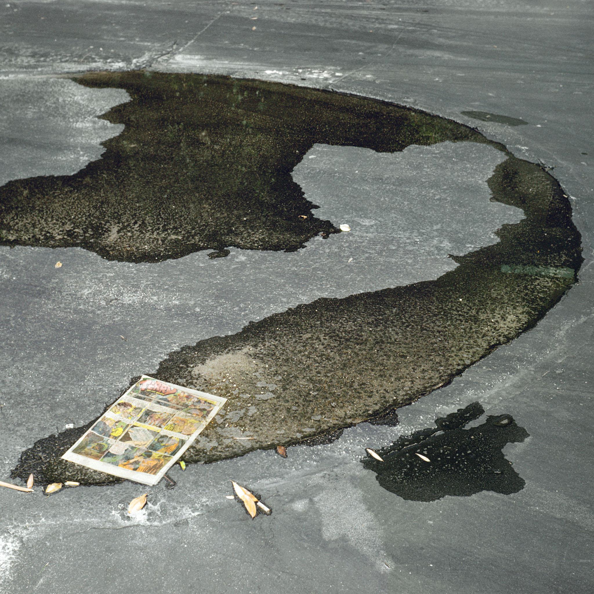 a puddle in the city of Miami 