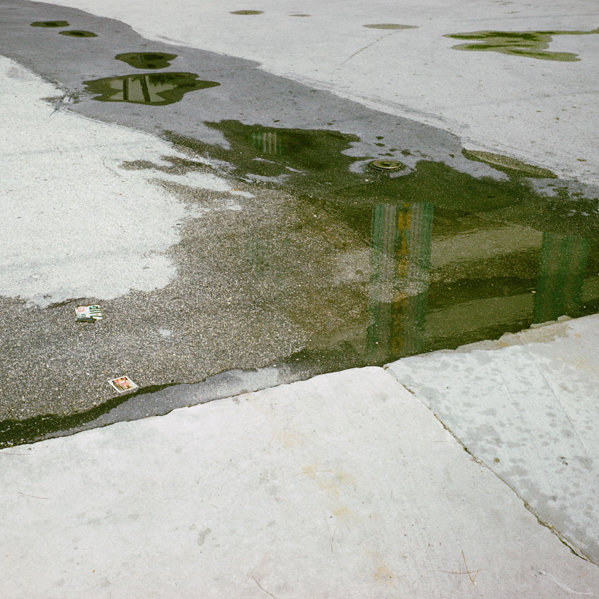 a puddle in the city of Miami 