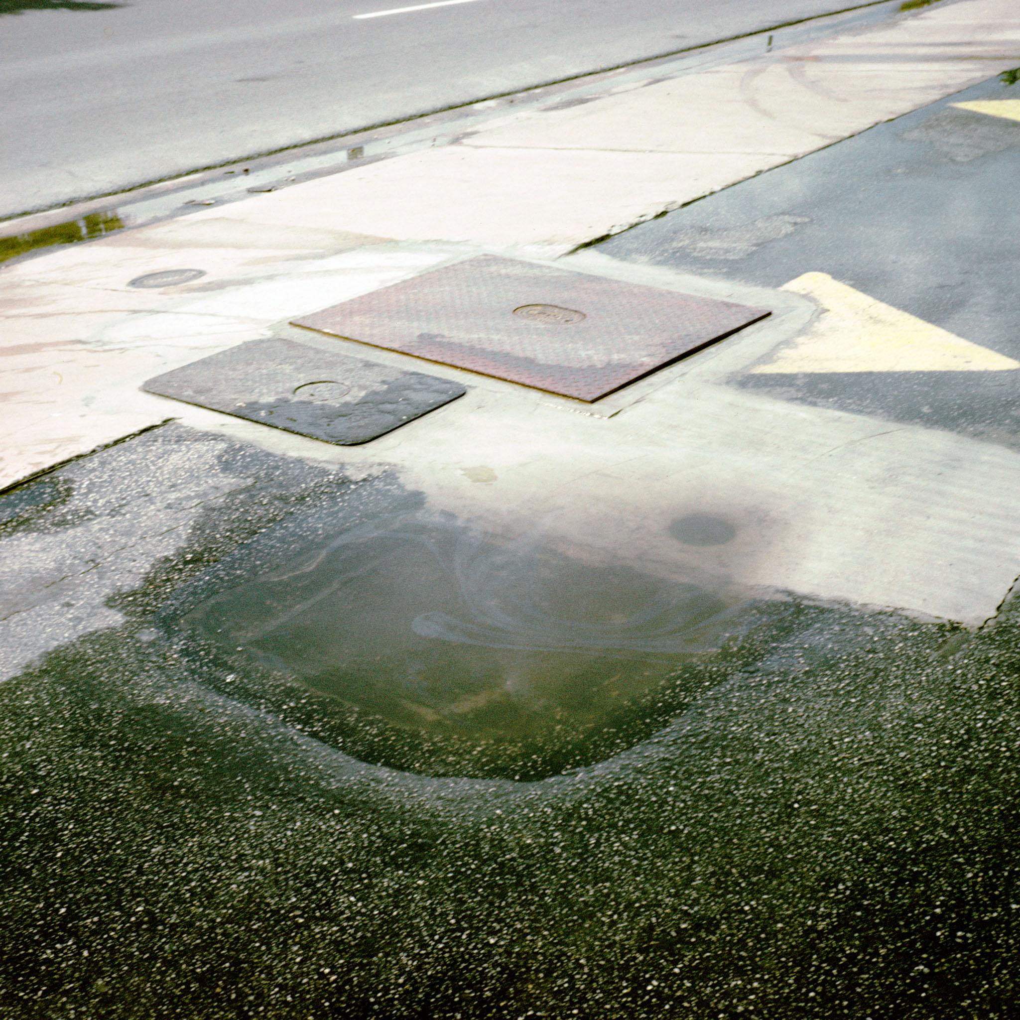 a puddle in the city of Miami 