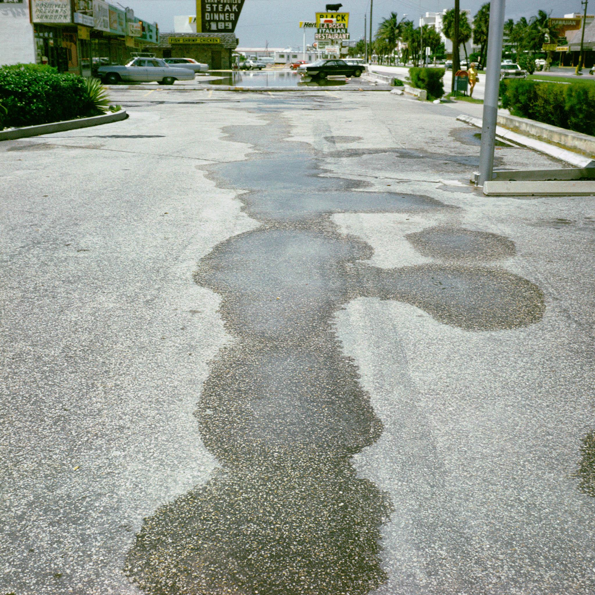 a puddle in the city of Miami 