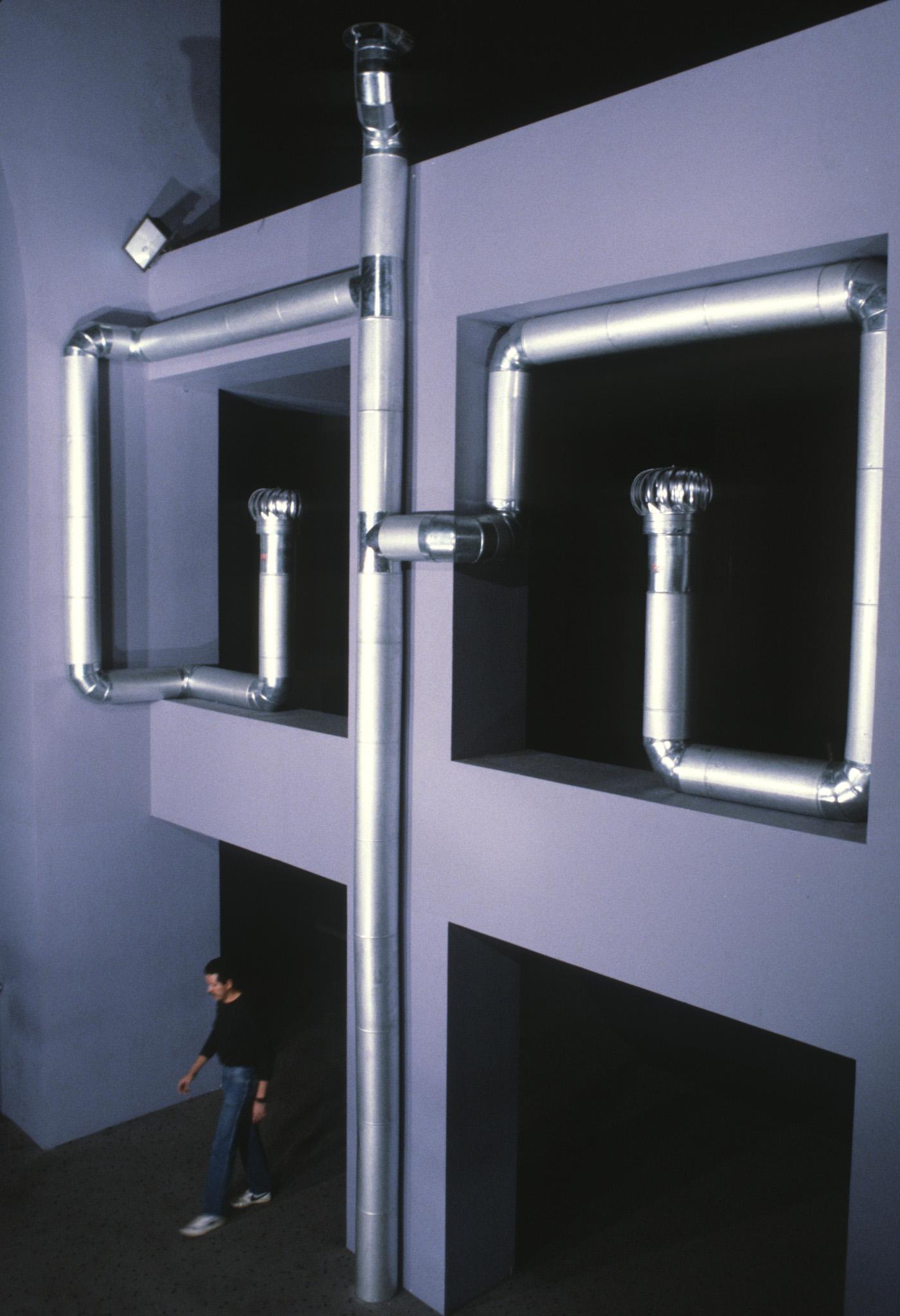 Nancy Holt, Ventilation II (1985) Installation view: Palladium, New York City