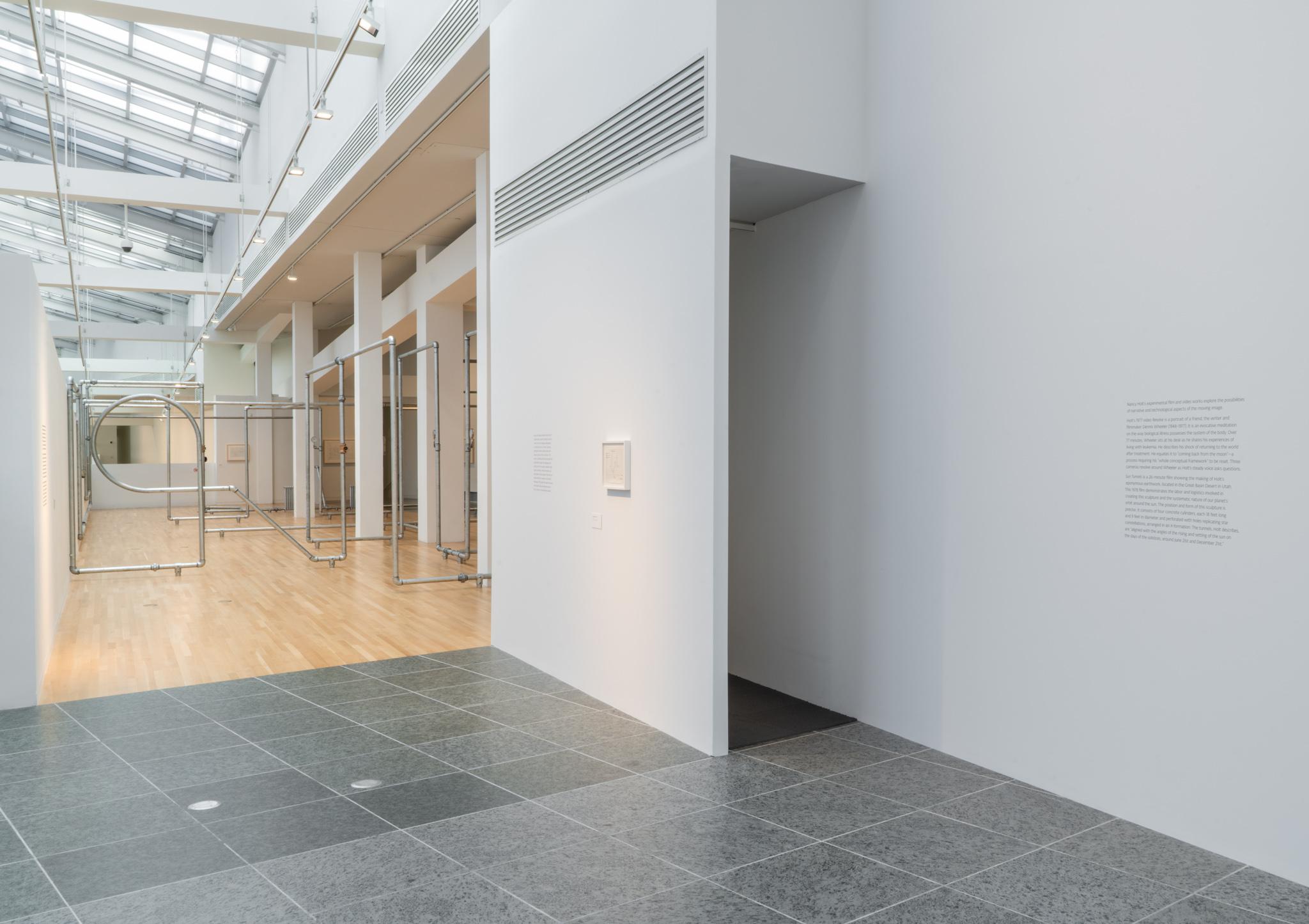 Installation view of Nancy Holt: Power Systems, Wexner Center for the Arts, Columbus, Ohio, 2025