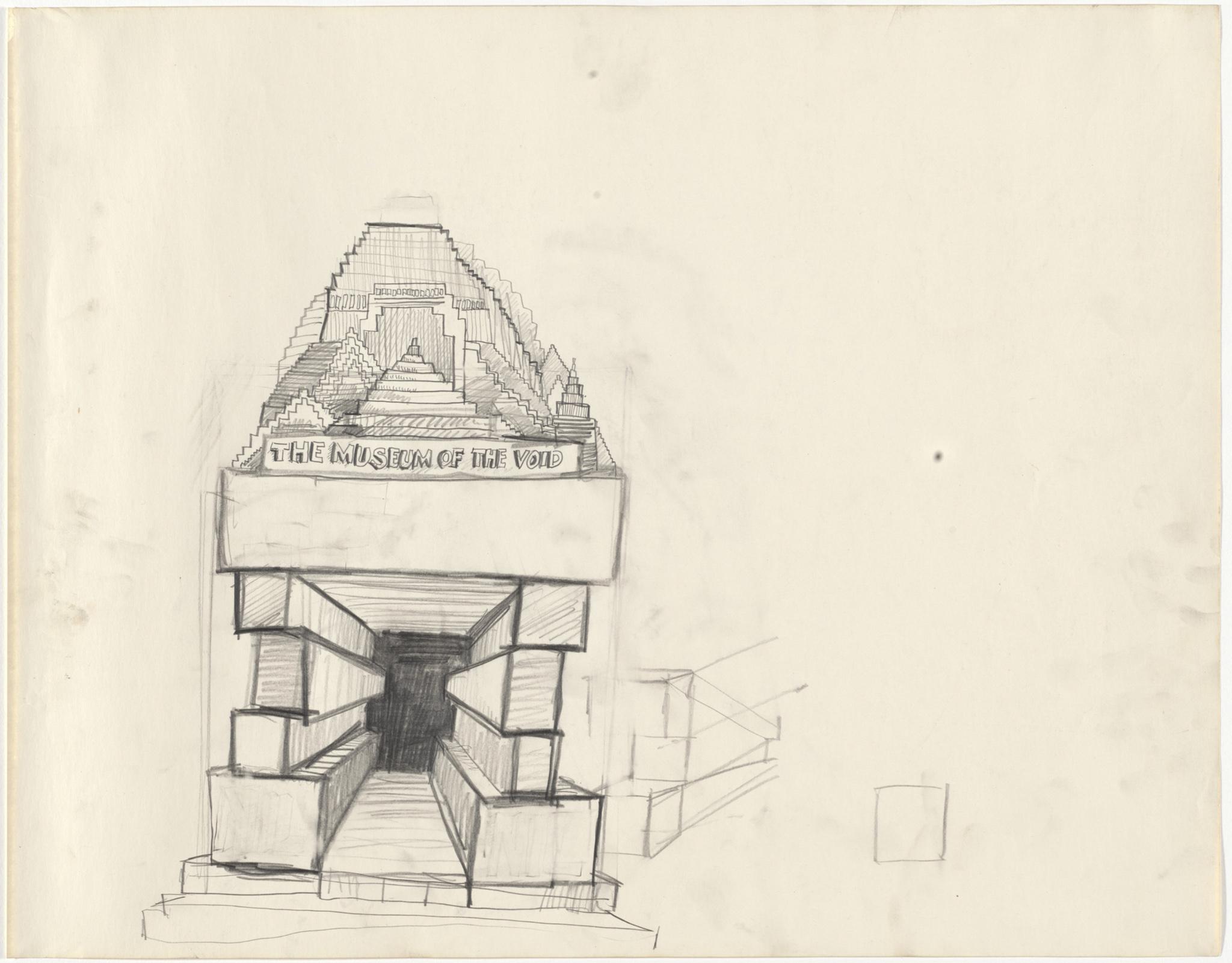 a drawing of the entrance to a museum called the museum of the void