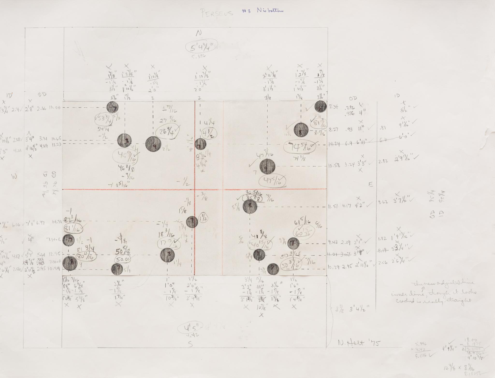 a drawing showing the positioning of holes for sun tunnels