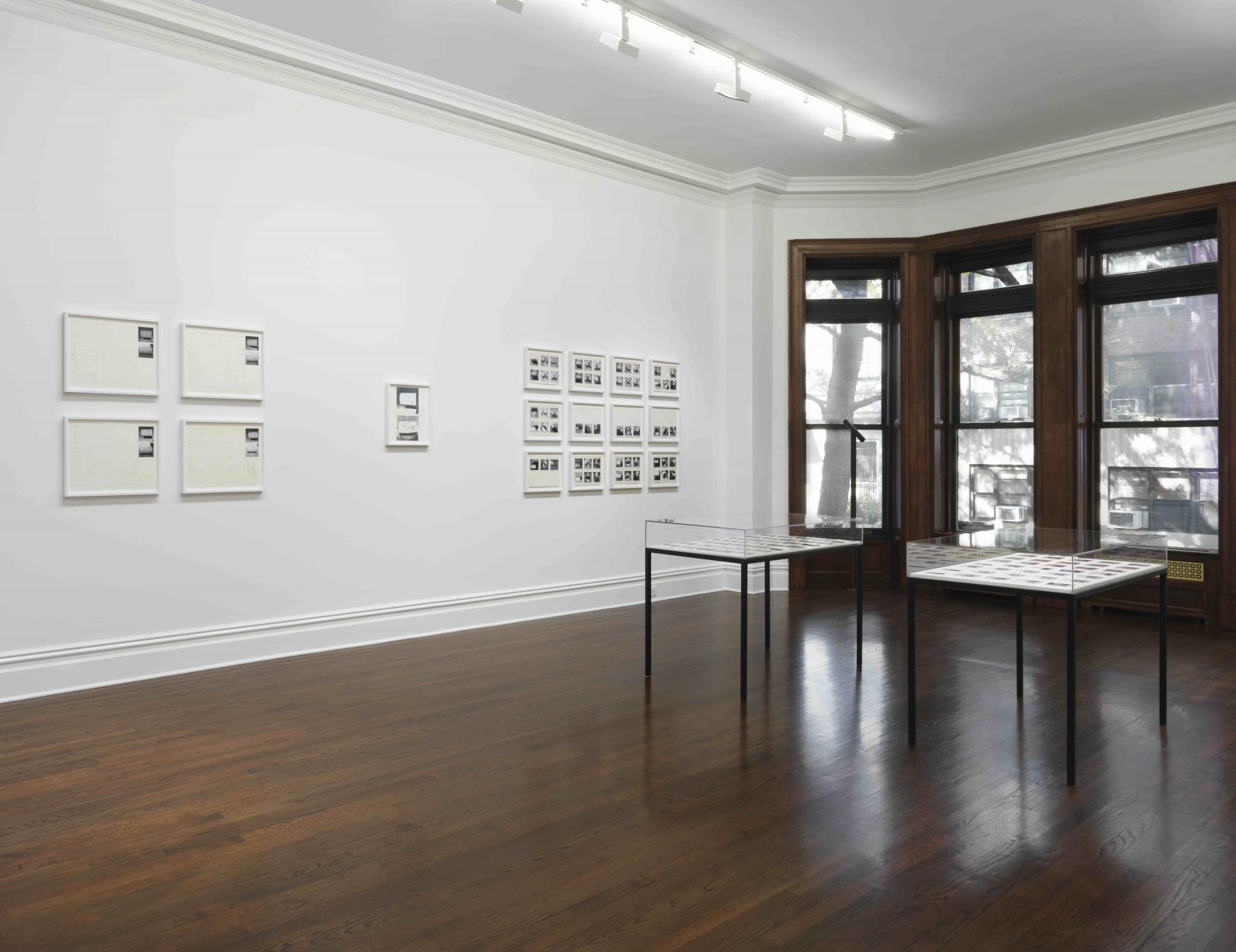 Installation view of Echoes & Evolutions: Nancy Holt’s Sun Tunnels at at Sprüth Magers