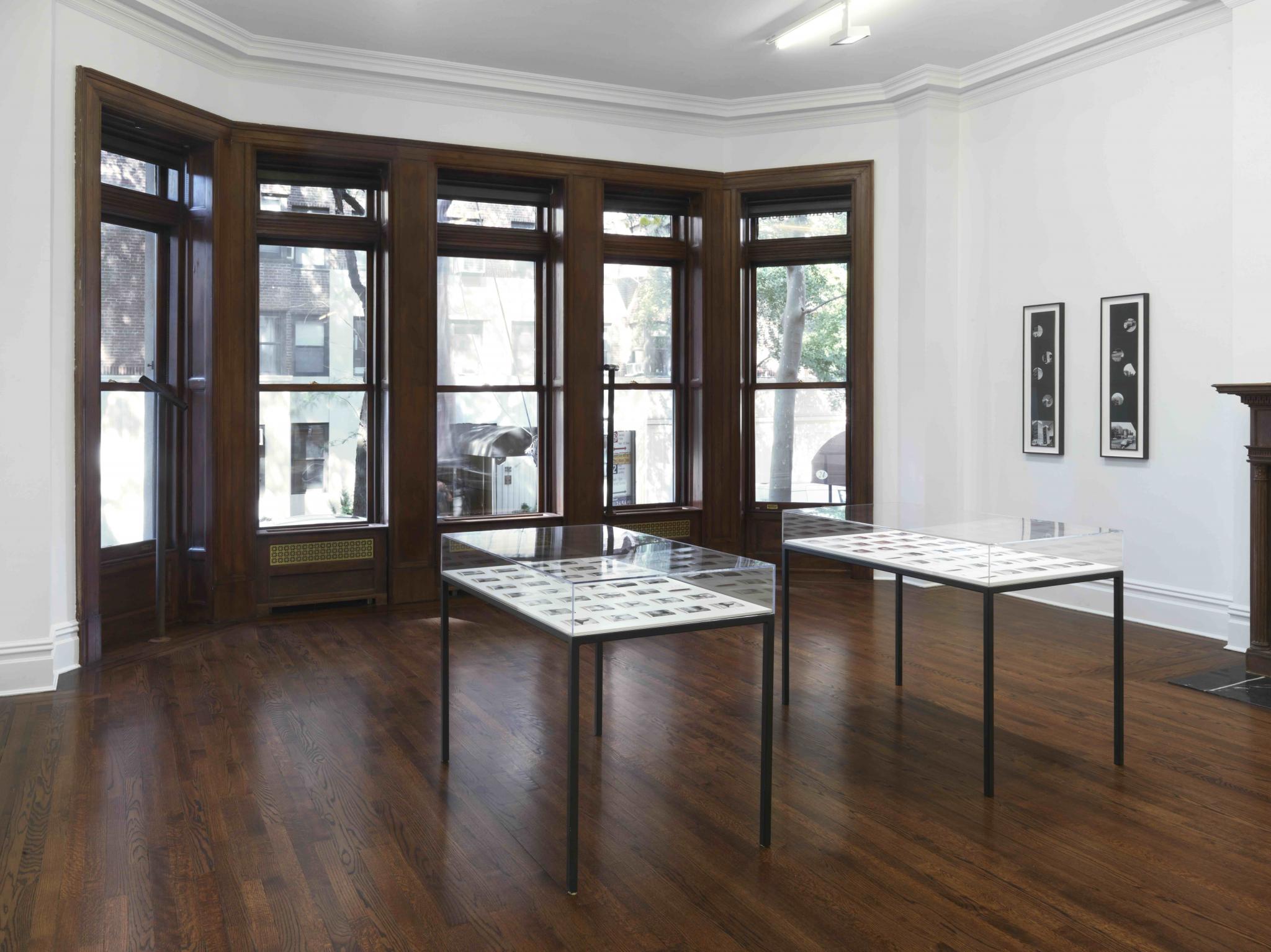 Installation view of Echoes & Evolutions: Nancy Holt’s Sun Tunnels at at Sprüth Magers, New York