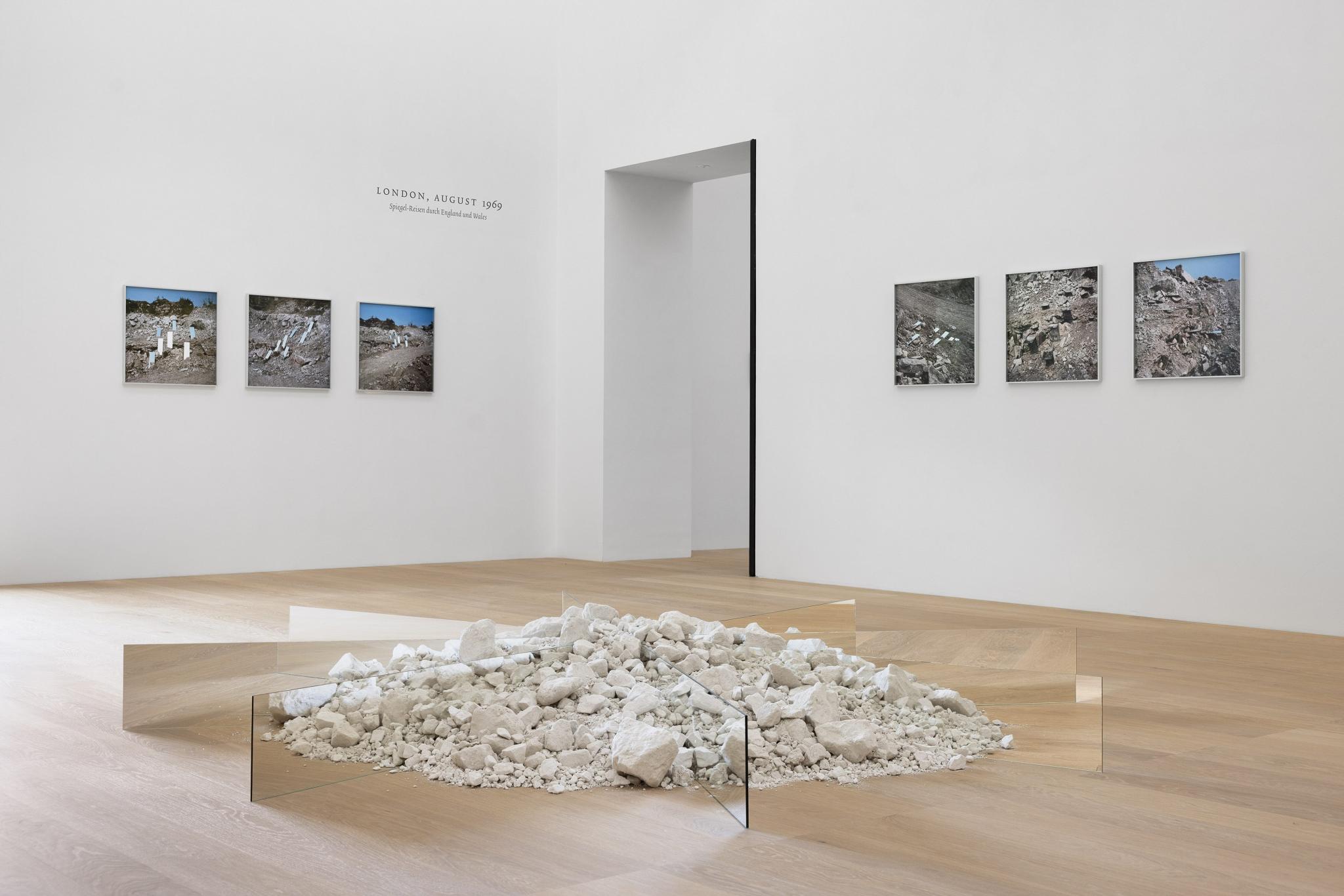 Robert Smithson artworks in a museum gallery