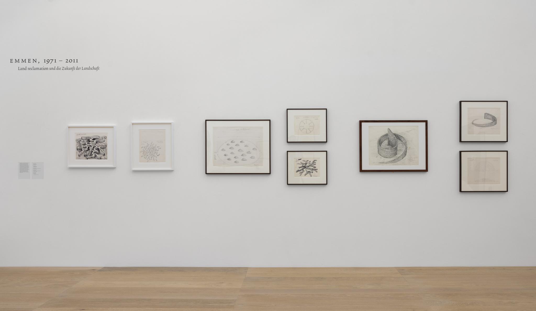 Robert Smithson artworks in a museum gallery