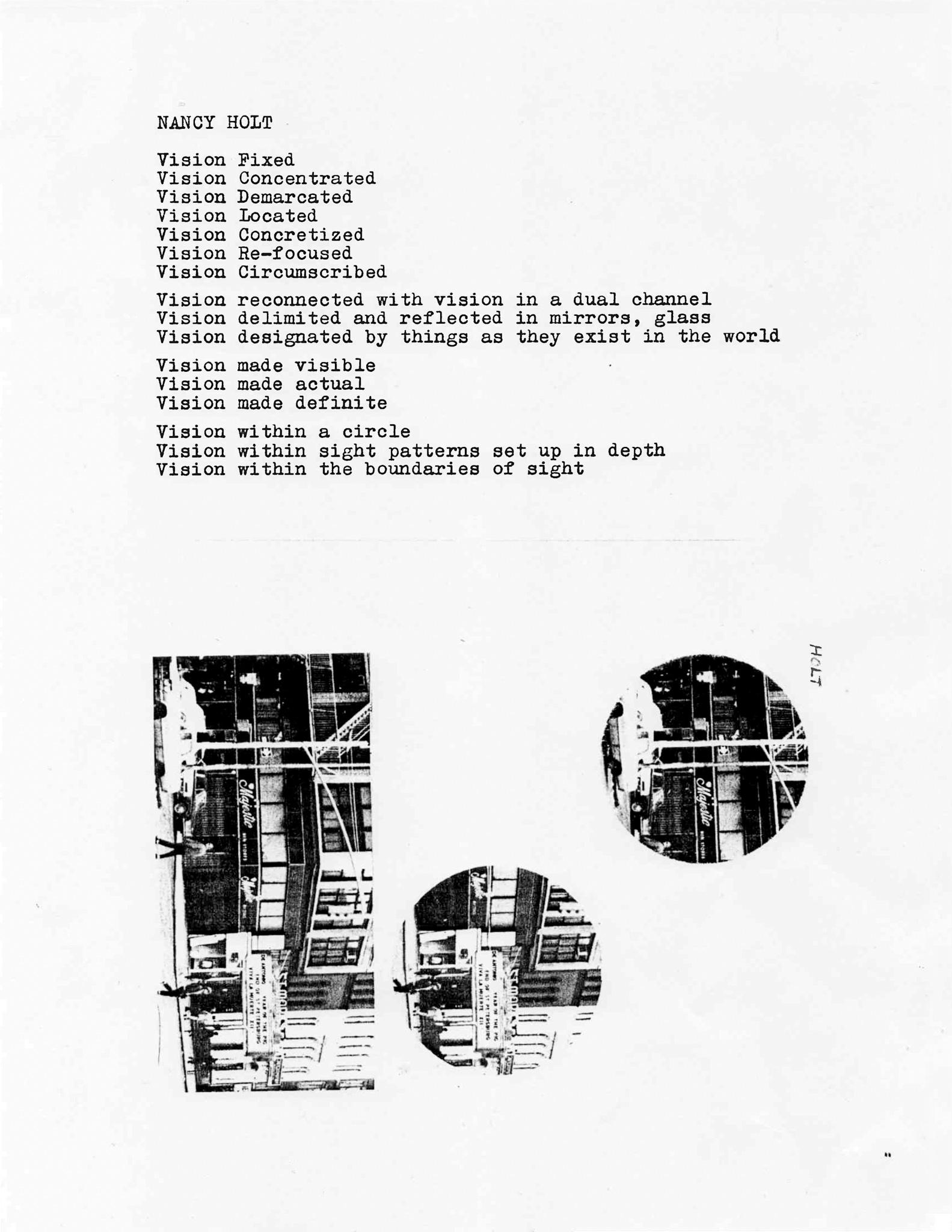 a photocopy of a concrete poem