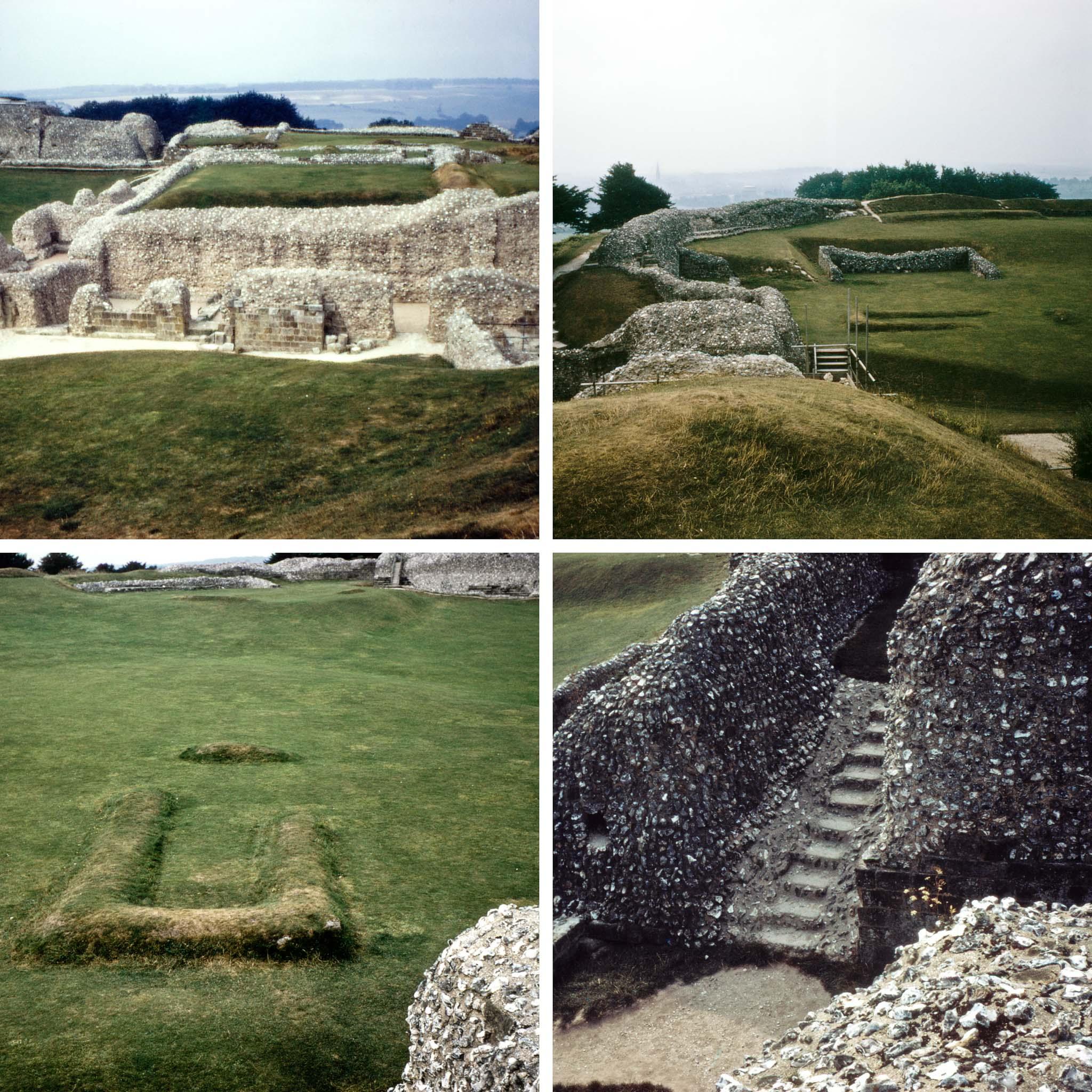 four images of a ruin
