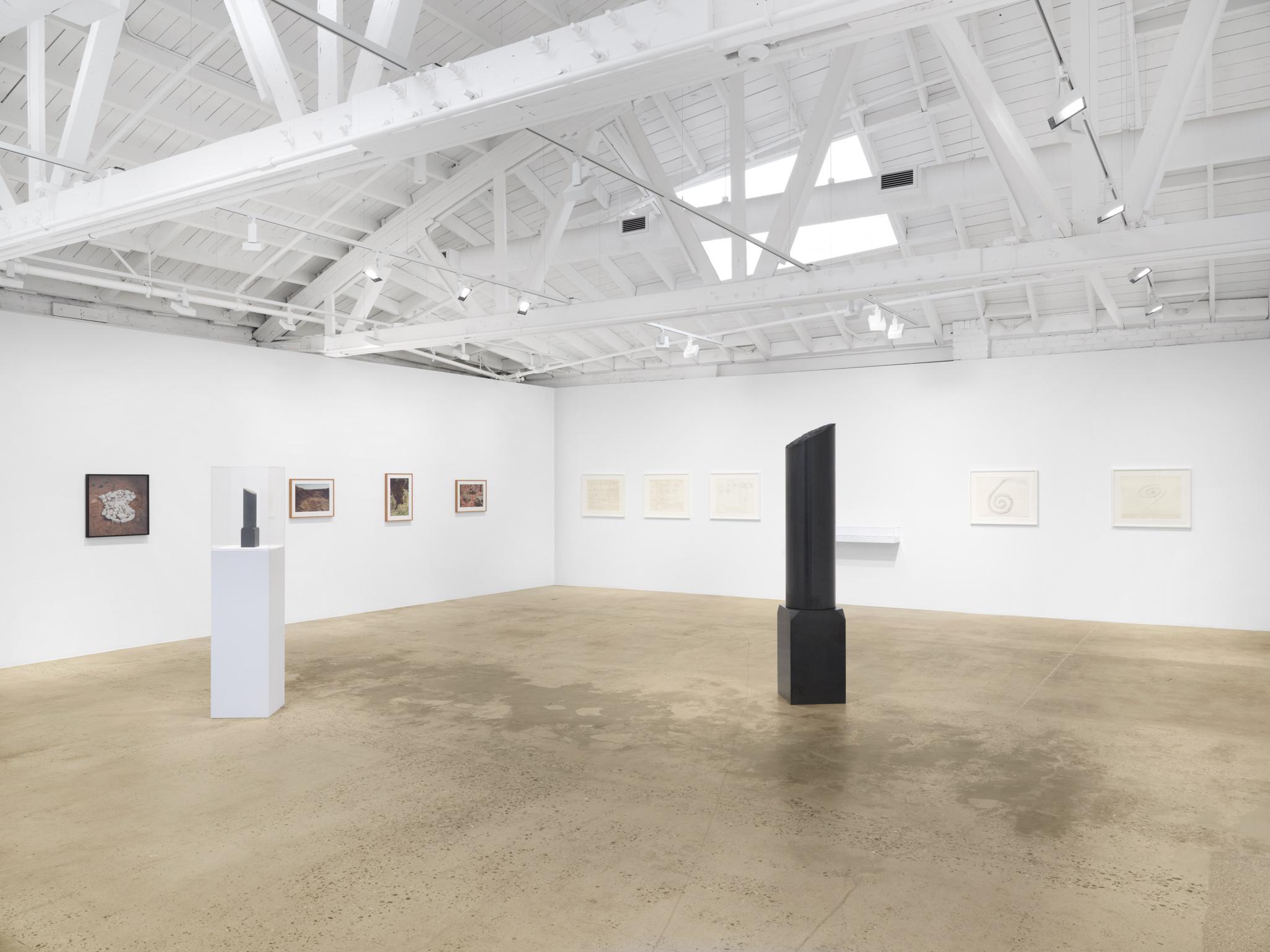 Installation view: Casting a Glance: Dancing with Smithson, Marian Goodman Gallery, Los Angeles, CA, 2025