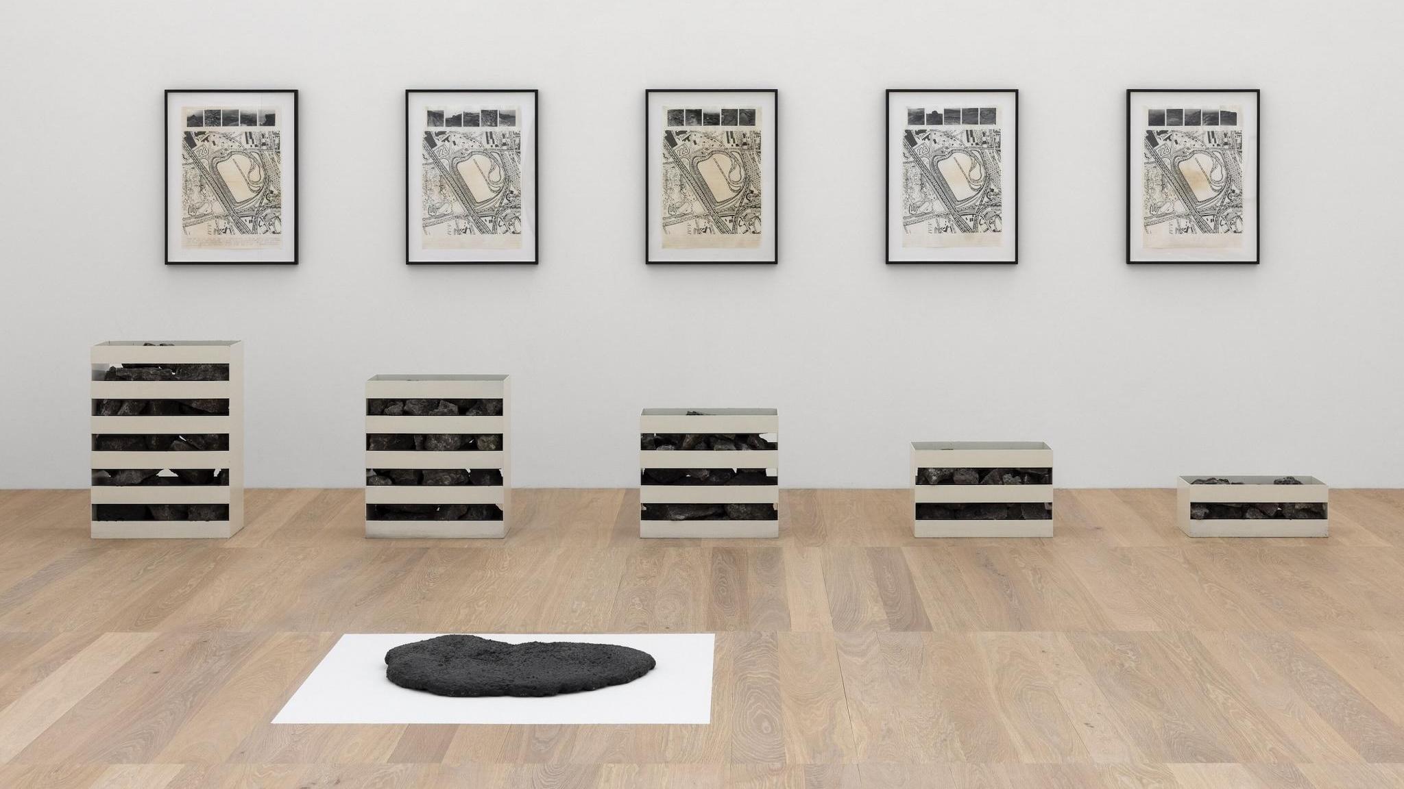 artworks by Smithson in a gallery