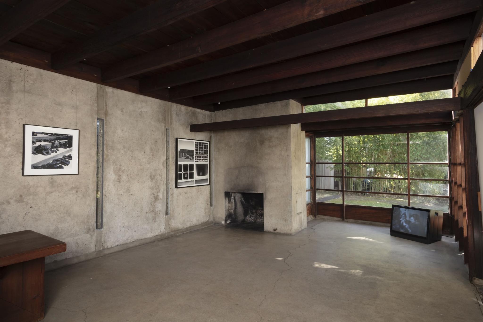 an exhibition in a historic modernist house