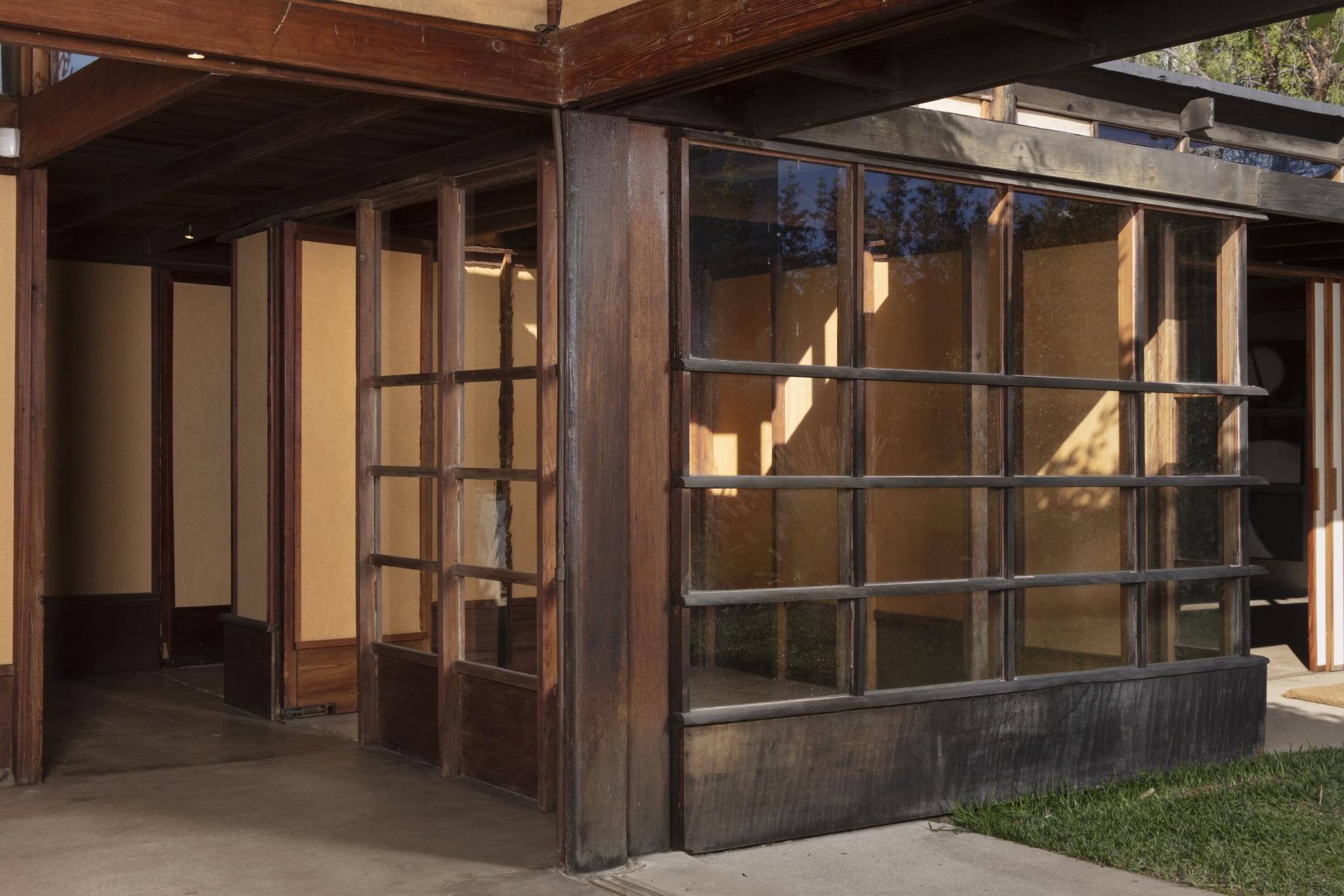 an exhibition in a historic modernist house