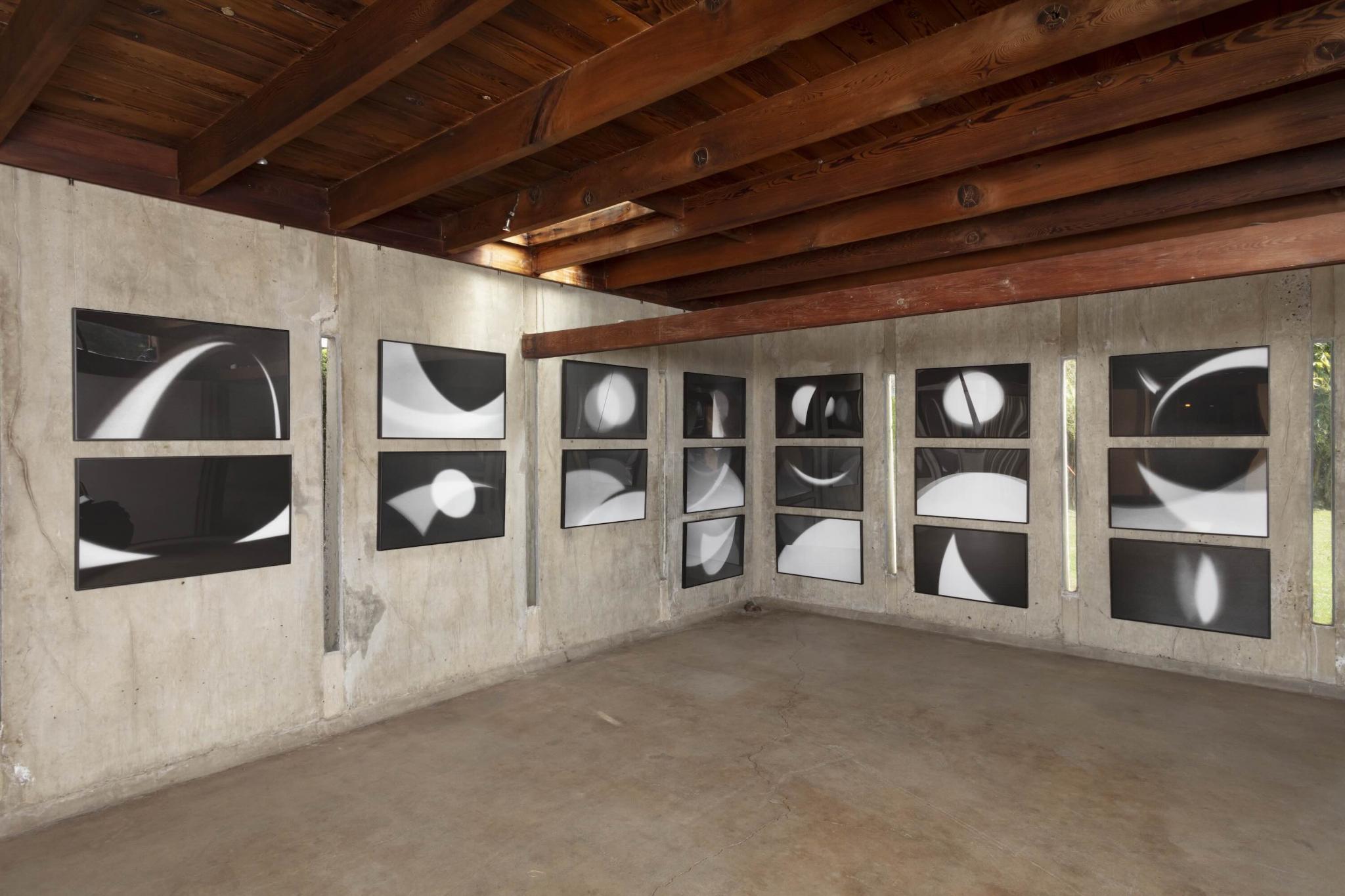 an exhibition in a historic modernist house