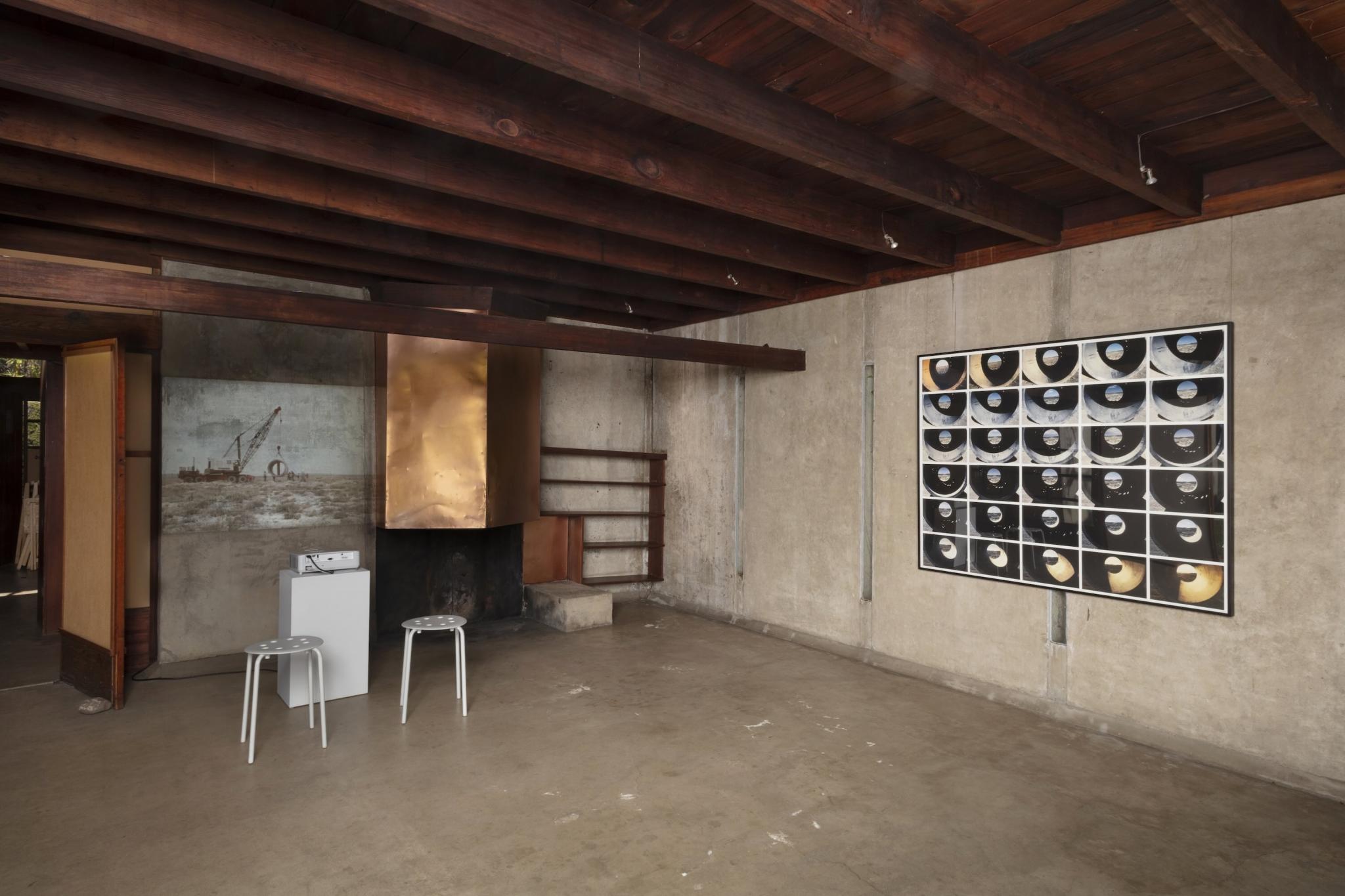 an exhibition in a historic modernist house