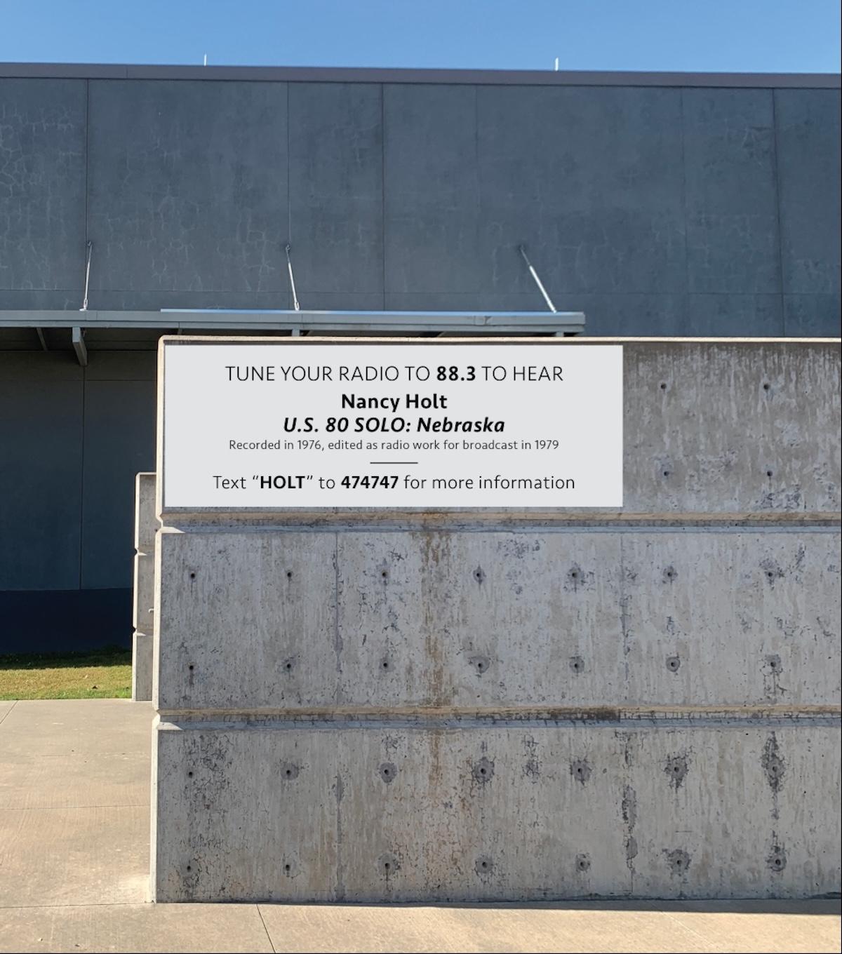 a sign showing a radio frequency