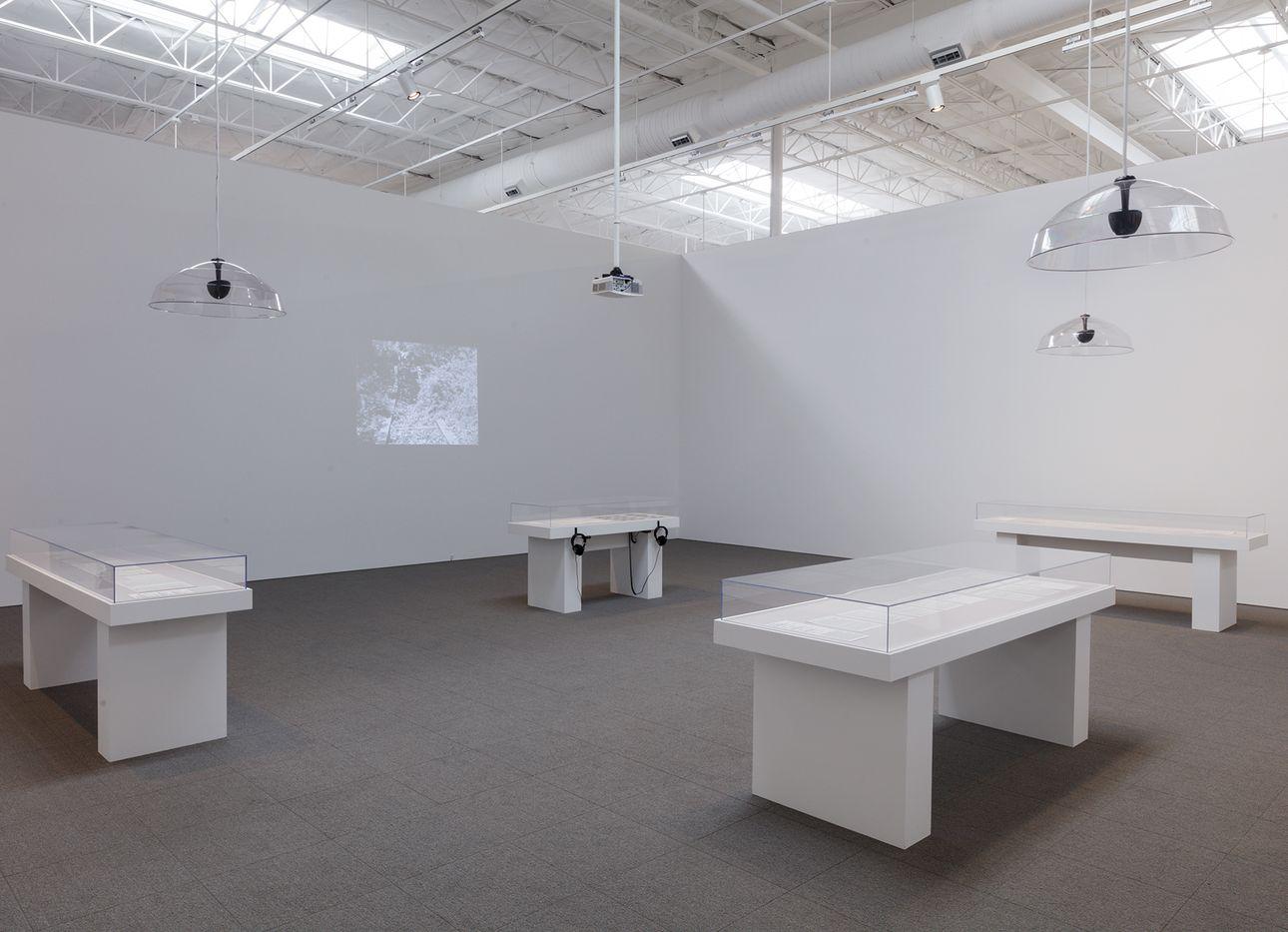 an image of sound works in a gallery