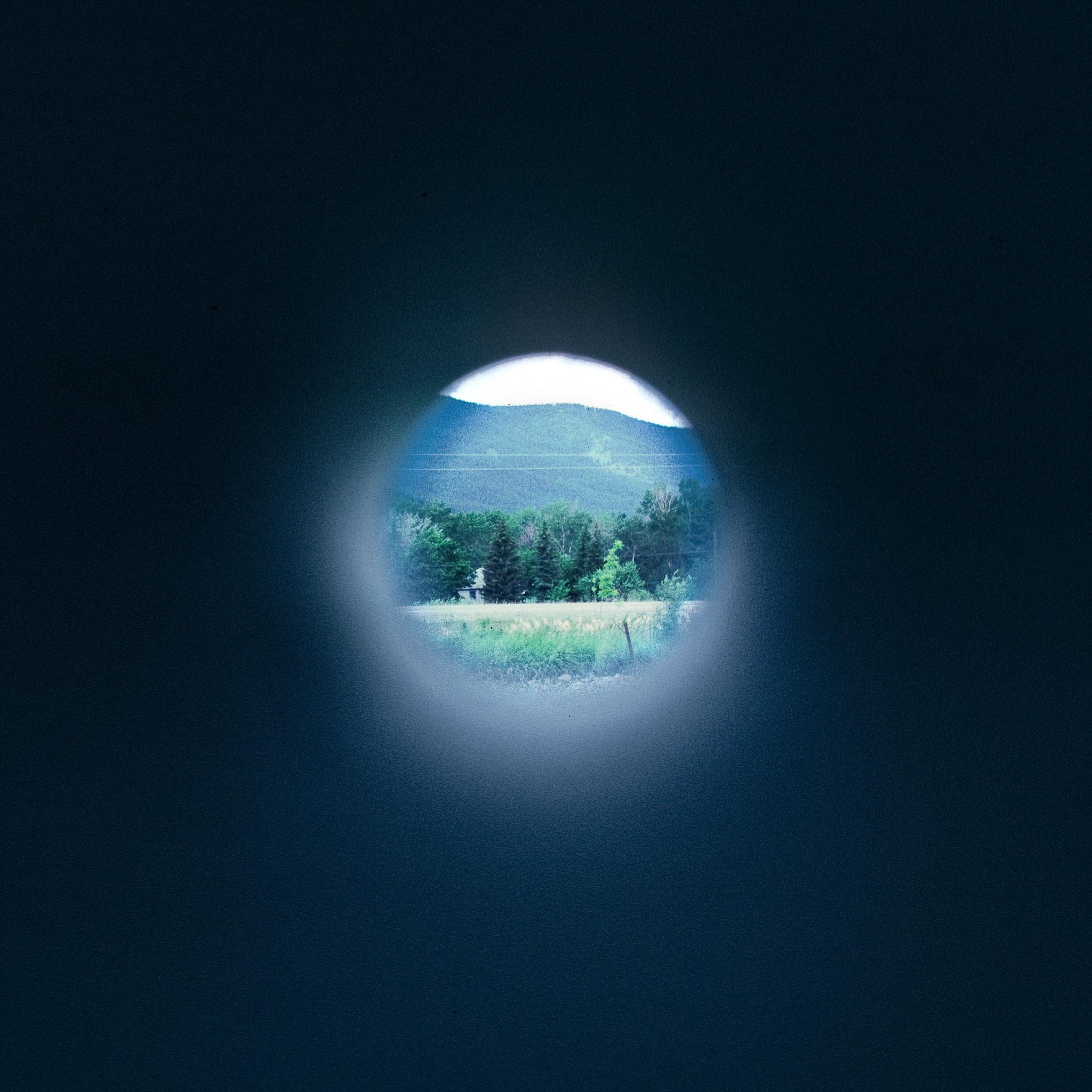 a circular view of ranchland